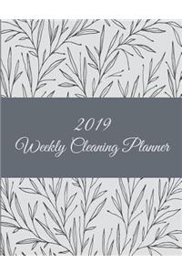 2019 Weekly Cleaning Planner: Art Floral Book, 2019 Weekly Cleaning Checklist, Household Chores List, Cleaning Routine Weekly Cleaning Checklist 8.5