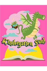 Kindergarten Fun Dragon Composition Notebook: Cilds Journal 135 Sheets Primary Practice Writing Paper