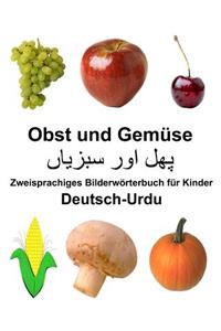 Deutsch-Urdu Obst und Gemüse Zweisprachiges Bilderwörterbuch für Kinder