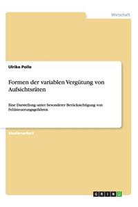 Formen der variablen Vergütung von Aufsichtsräten