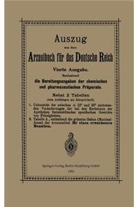 Auszug aus dem Arzneibuch für das Deutsche Reich