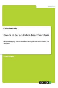 Barock in der deutschen Gegenwartslyrik