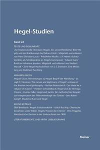 Hegel-Studien / Hegel-Studien Band 22 (1987)