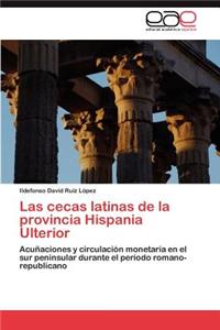 cecas latinas de la provincia Hispania Ulterior