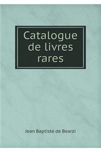 Catalogue de livres rares