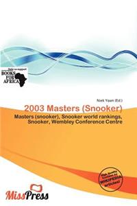 2003 Masters (Snooker)