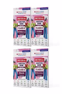 Oswaal One For All Question Banks NCERT & CBSE Class 8 (Set of 4 Books) Maths, Science, Social Science, and English (For 2023-24 Exam)