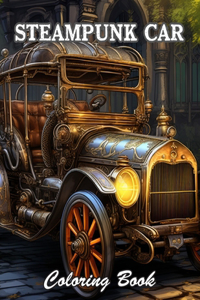 Steampunk Car Coloring Book