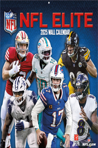 NFL Elite 2025 12x12 Wall Calendar