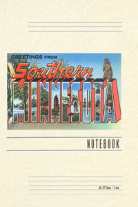 Vintage Lined Notebook Greetings from Southern Minnesota