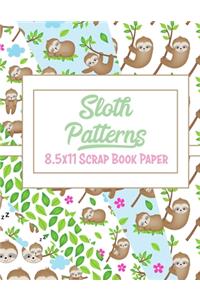 Sloth Patterns: Scrap Book Paper