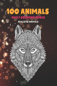 Adult Coloring Books Realistic Animals - 100 Animals