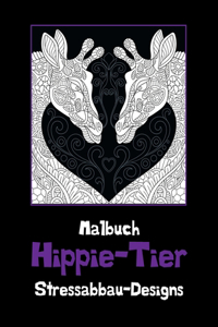 Hippie-Tier - Malbuch - Stressabbau-Designs