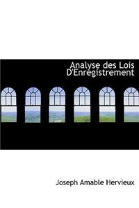 Analyse Des Lois D'Enregistrement