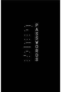 Passwords: Organizer with Tabs and International Morse Code Alphabet on Back Cover internet Password Log book with Tabs