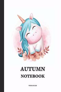 Autumn Wide Ruled Notebook