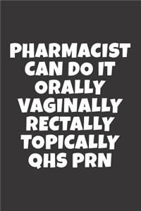 Pharmacist Can Do It Orally Vaginally Rectally Topically QHS PRN