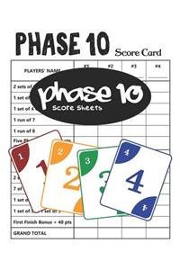 Phase 10 Score Sheets