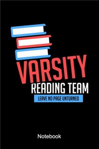 Varsity Reading Team Leave No Page Unturned Notebook