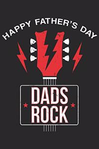 Happy Father's Day Dad Rocks: Fathers Day Notebook 6x9 Blank Lined Journal Gift