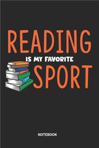 Reading is my favorite Sports Notebook