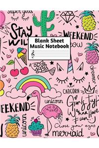 Blank Sheet Music Notebook