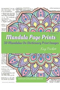 Mandala Page Prints (Adult Coloring Book)