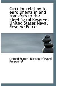 Circular Relating to Enrollments in and Transfers to the Fleet Naval Reserve, United States Naval Re