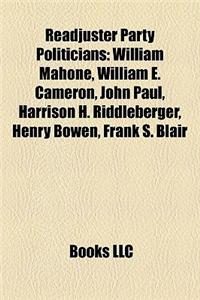 Readjuster Party Politicians