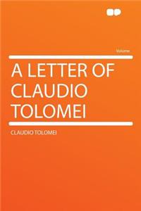 A Letter of Claudio Tolomei