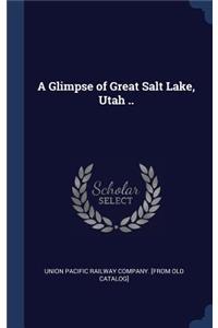 A Glimpse of Great Salt Lake, Utah ..
