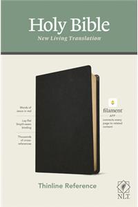 NLT Thinline Reference Bible, Filament Enabled Edition (Red Letter, Genuine Leather, Black)