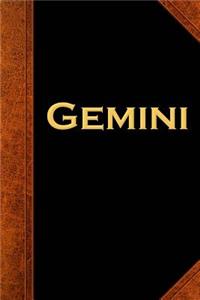 Gemini Zodiac Horoscope Vintage Journal