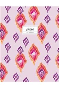 Dot Grid Journal Boho Ikat Watercolor Purple