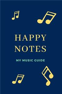 happy notes notebook for all music notes