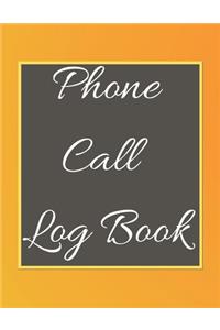 Phone Call Log Book