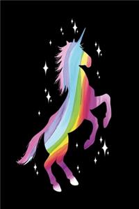 Leaping rainbow unicorn Notebook