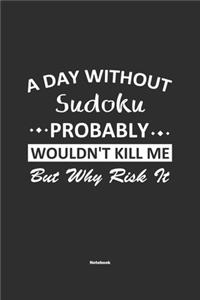 A Day Without Sudoku Probably Wouldn't Kill Me But Why Risk It Notebook
