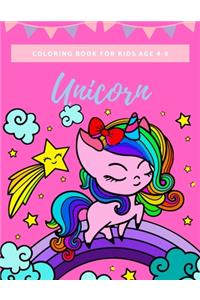 unicorn coloring book for kids age 4-8