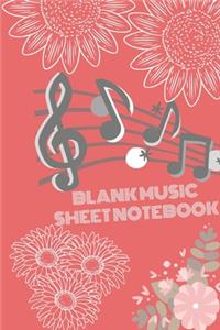 Blank Music Sheet Notebook