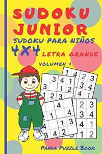 Sudoku Junior - Sudoku Para Niños 4x4 - Volumen 4