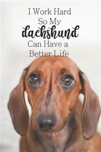 I Work Hard So My Dachshund Can Have a Better Life
