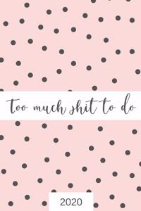 Weekly planner agenda 2020 Too much shit to do