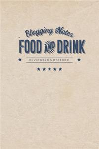 Blogging Notes-Food and Drink Reviewers Notebook