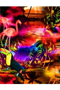 Tropical Flamingo Composition Book