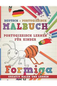 Malbuch Deutsch - Portugiesisch I Portugiesisch Lernen F