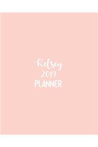 Kelsey 2019 Planner: Calendar with Daily Task Checklist, Organizer, Journal Notebook and Initial Name on Plain Color Cover (Jan Through Dec), Kelsey 2019 Planner