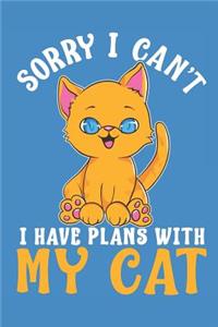 I Have Plans with My Cat Journal Notebook