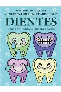 Libro de pintar para niños de 4-5 años (Dientes)