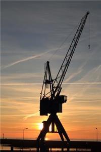Cool Harbor Crane at Sunset Heavy Machinery Journal